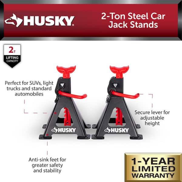Husky 2 Ton Jack Stands and Trolley Jack Combo - The Home Depot