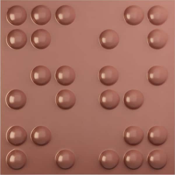 Ekena Millwork 19-5/8"W x 19-5/8"H Emery EnduraWall Decorative 3D Wall Panel, Champagne Pink (12-Pack for 32.04 Sq.Ft.)