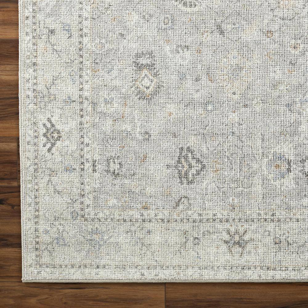 Feather Gray Synthetic Runner Rug, 2'7" x 7'3"