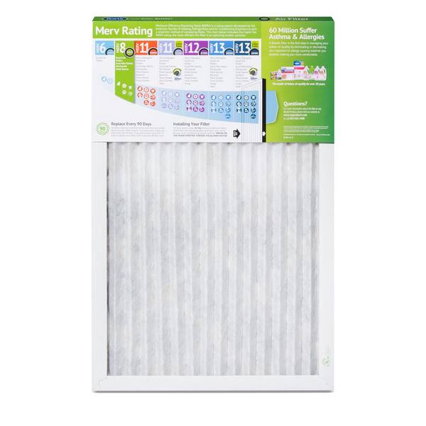 Bestair 16 X 25 X 1 Pleated Air Filter Fpr 5 Merv 8 B1 1625 8 12 The Home Depot