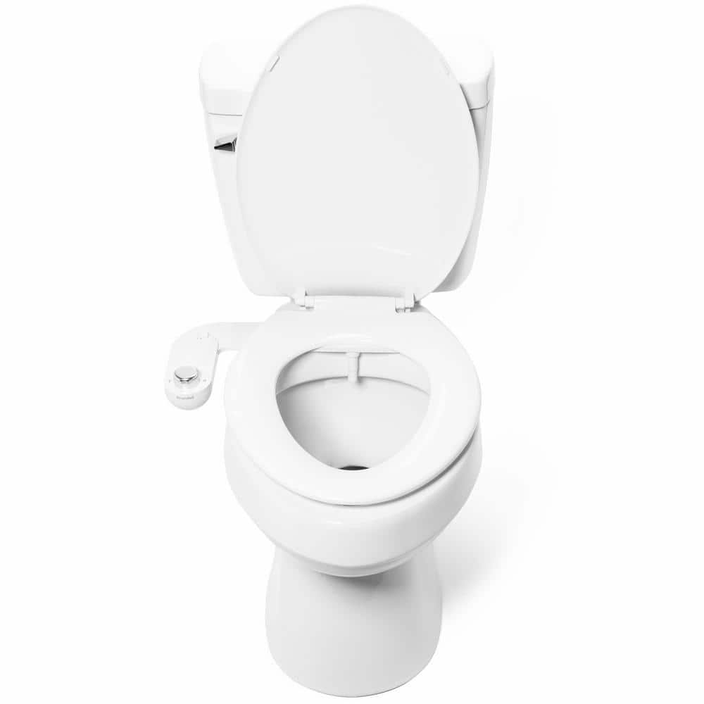 White Eco-Friendly Bidet Attachment with Aluminum Knob