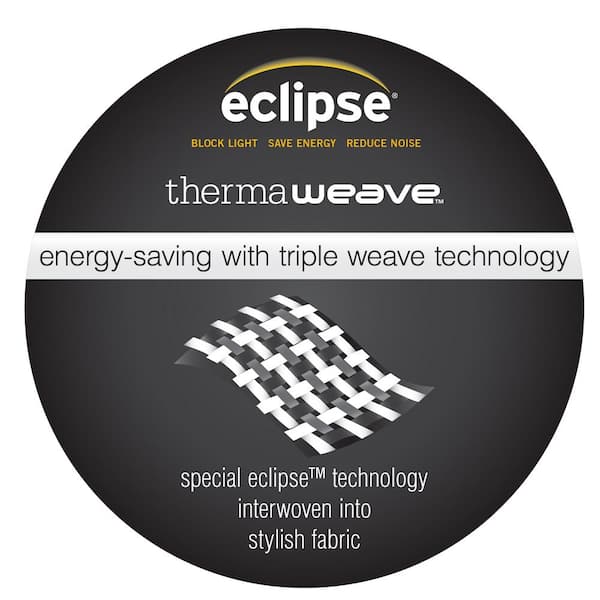 Eclipse Wyckoff Blackout Thermaweave, Grommet Window Curtain Panel Pair, 2 Panels, 52 In Wide X 84 In Long Spice