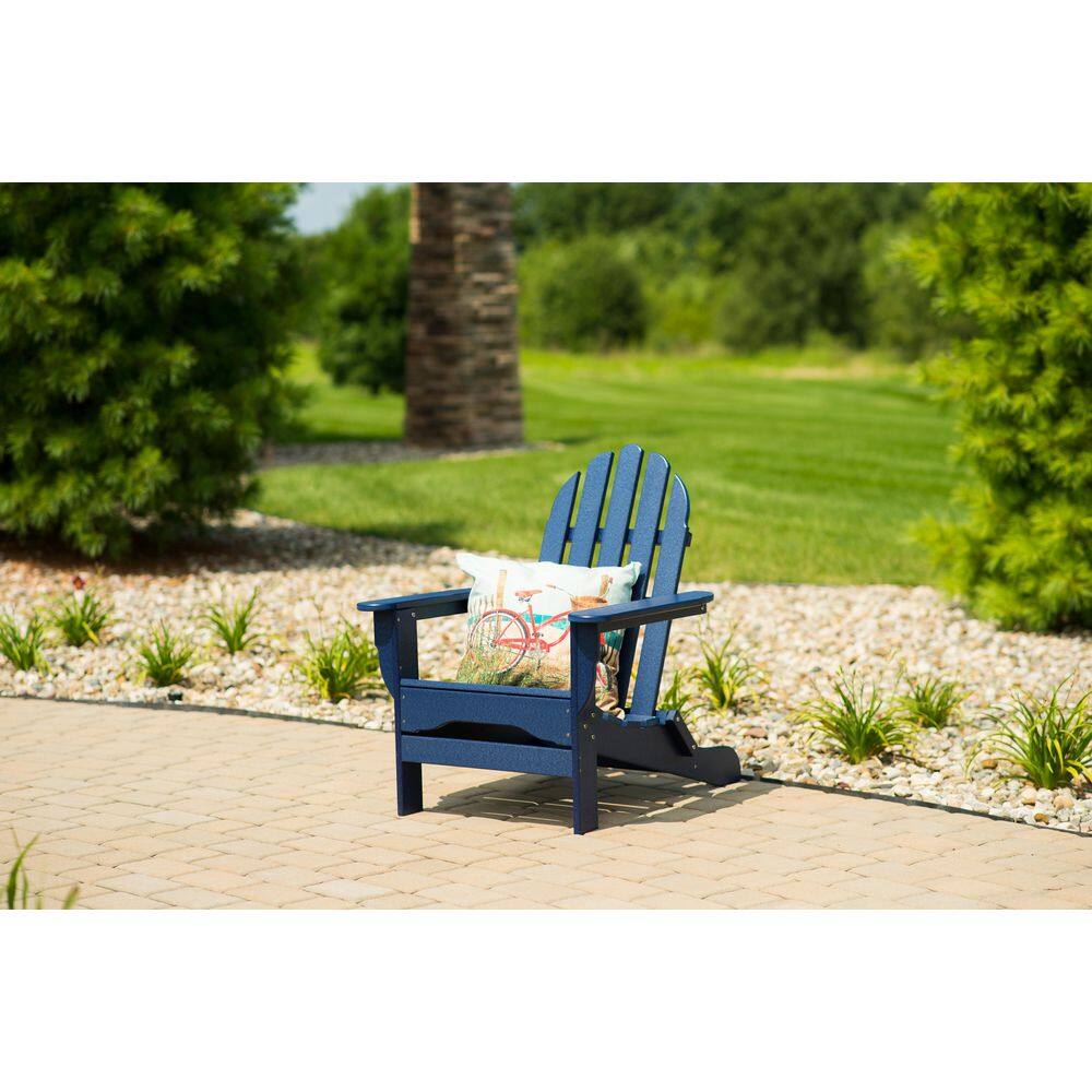 Icon Navy Recycled Plastic Adirondack Chair with Side Table (2-Pack) price history on PriceWatchPro