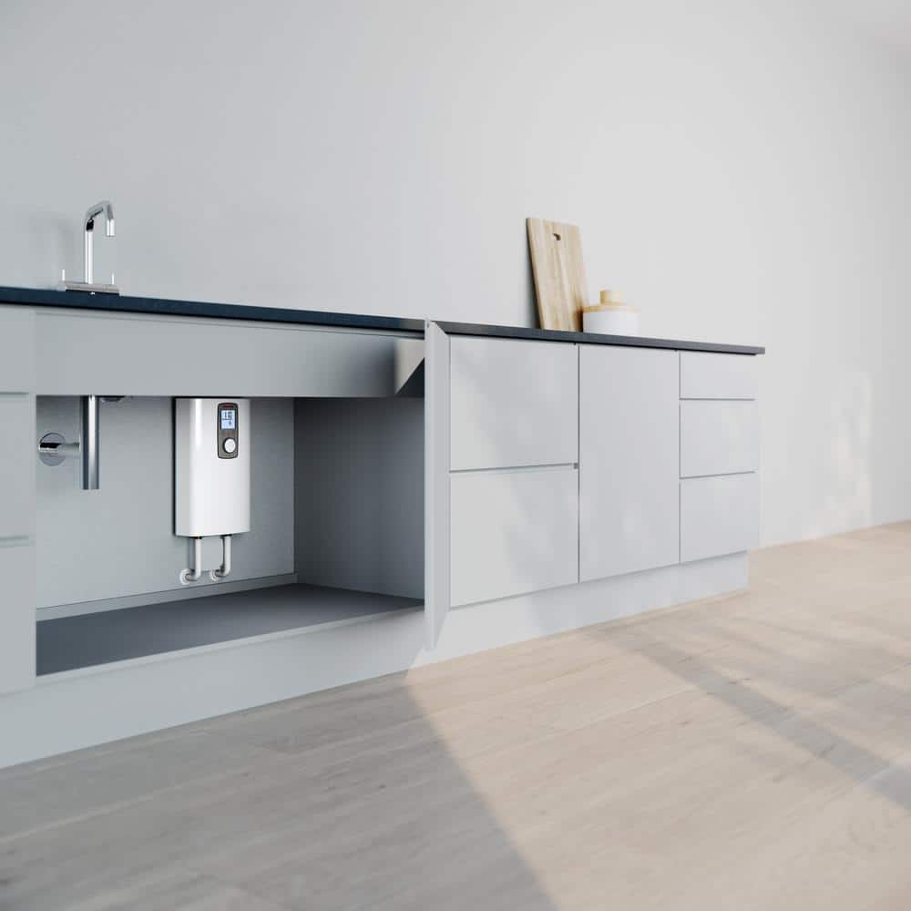 Compact White Electric Tankless Point-of-Use Water Heater