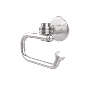 Continental Collection Euro Style Single Post Toilet Paper Holder with Dotted Accents in Satin Chrome