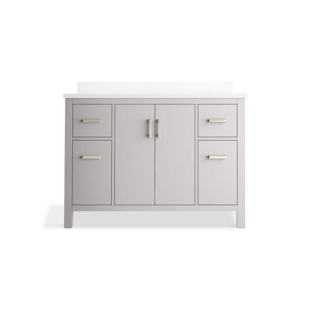 Kresla 48" Atmos Grey Freestanding Bathroom Vanity with Quartz Top