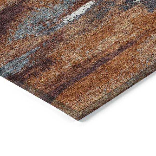 Chantille Machine Washable Indoor/Outdoor Abstract ACN942 Copper 1 ft. 8 in. x 2 ft. 6 in. Area Rug