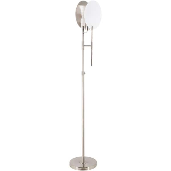 Artistic Weavers Aberdeen 61.5 in. Nickel Indoor Floor Lamp with N/A N/A Shaped Shade