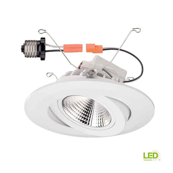 Reviews For Commercial Electric 6 In White Gimbal Recessed Led Trim Pg 1 The Home Depot Gimbal Recessed Led Trim, 6 Inch Recessed Lighting Trim Home Depot