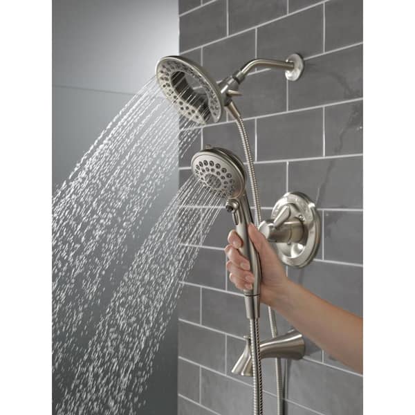 Lahara In2ition Rough Included Single-Handle 5-Spray Tub and Shower Faucet 1.75 GPM in Brushed Nickel Valve Included