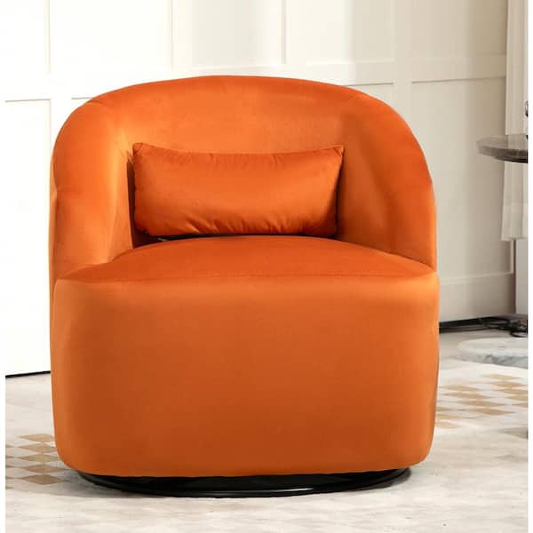 US Pride Furniture Decent Red Orange Accent Arm Chair