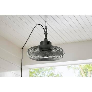 Calthorpe 20 in. Indoor/Outdoor Wet Rated Portable Natural Iron Ceiling Fan