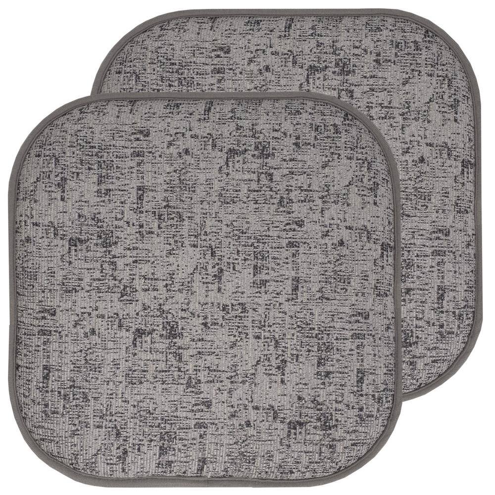 Broadway Square Memory Foam 16 in.x16 in. Non-Slip Back, Chair Cushion (2-Pack), Gray/Black price history on PriceWatchPro