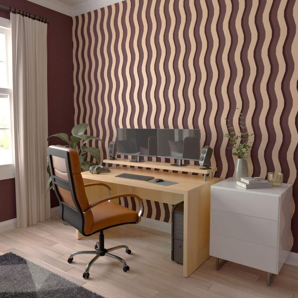 Brazos 47" Alder Wood Decorative Slat Wall Panel Kit