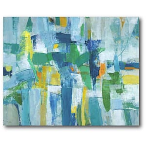 Blue & Green Abstract I Gallery-Wrapped Canvas Wall Art 20 in. x 16 in.