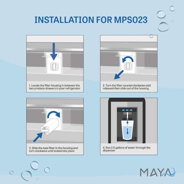 Samsung refrigerator water filter installation diagram