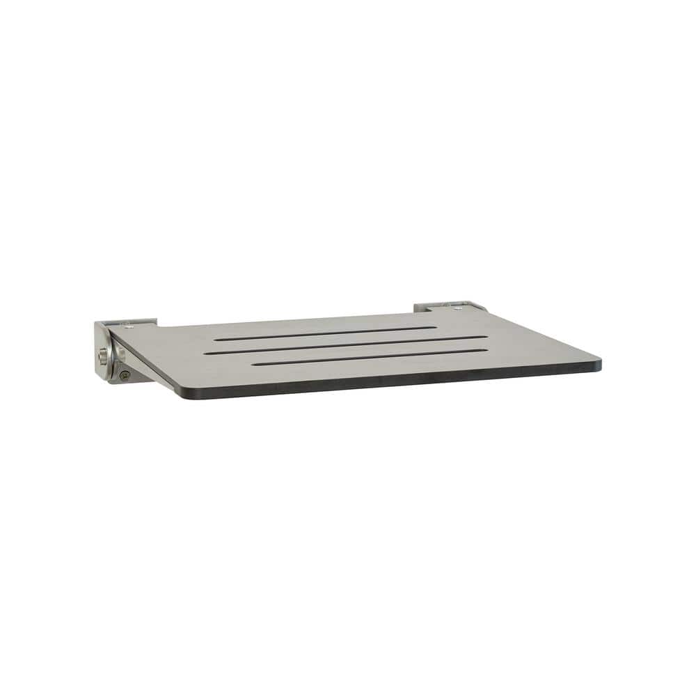 SlimLine Folding Wall Mount Shower Bench Seat, Weathered Ash Seat with Silver Frame price history on PriceWatchPro