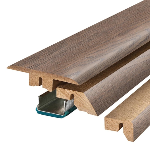 PERFORMANCE ACCESSORIES Tupelo 0.75 in. T x 2.37 in. W x 78.7 in. L Textured Wood Look Laminate Moulding/Trim 4 in 1 Molding