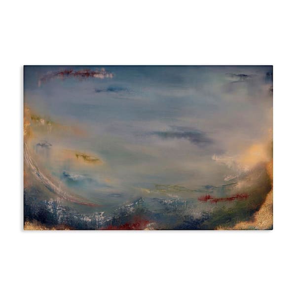 Stupell Industries Bottom of Ocean Abstraction by Lydia Orange Unframed Abstract Graphic Art Print 16 in. x 24 in.
