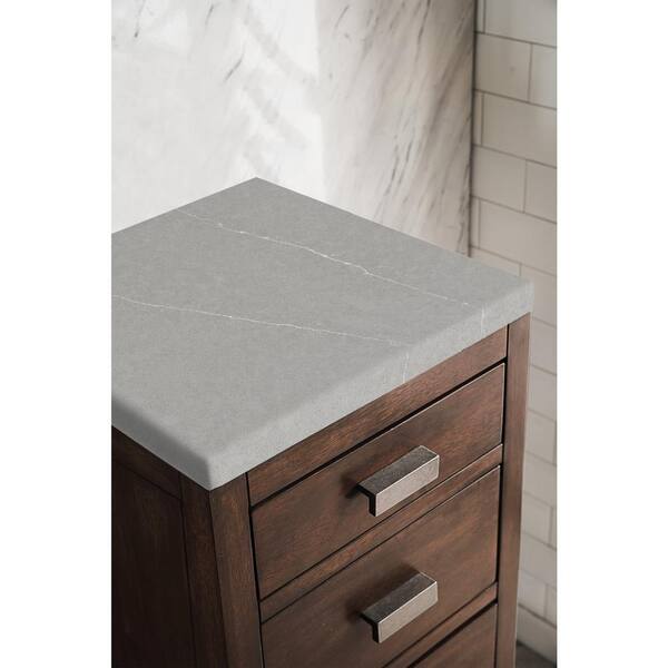James Martin Vanities Addison 15-in x 33.3-in x 15-in Glossy White Soft Close Bathroom Wall Cabinet