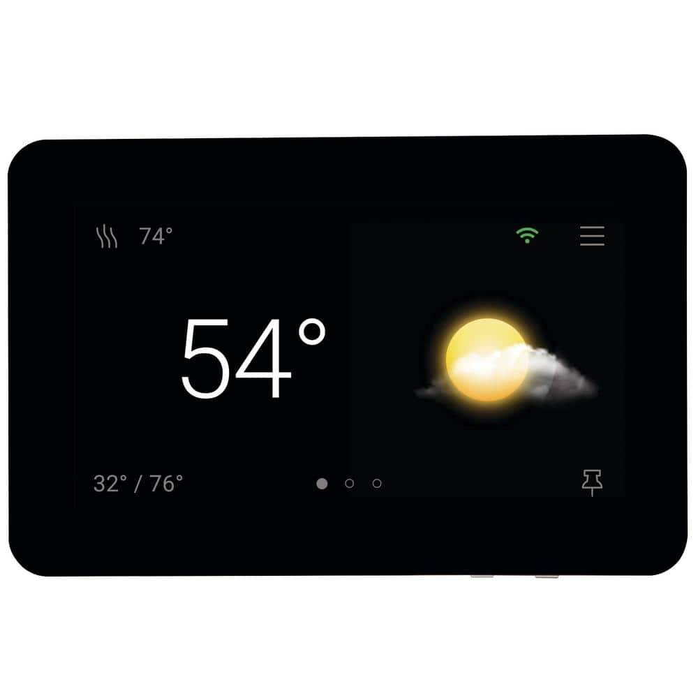 SunTouch Black Programmable Touchscreen Wi-Fi Thermostat with Voice Control