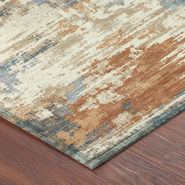 Chantille Machine Washable Indoor/Outdoor Abstract ACN2765 Cream 8 ft. x 10 ft. Area Rug