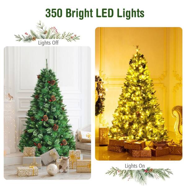 Gymax 6 FT Pre-lit Artificial Christmas Tree w/APP Control & 15 Lighting  Modes GYM08412 - The Home Depot