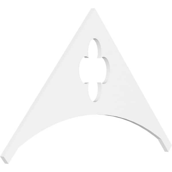 Ekena Millwork 1 in. x 48 in. x 28 in. (14/12) Pitch Turner Gable Pediment Architectural Grade PVC Moulding
