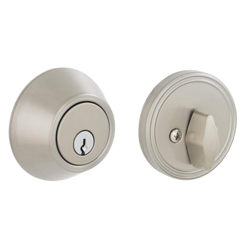 ESSENTIALS by Schlage VD60 Series Satin Nickel Single Cylinder Deadbolt