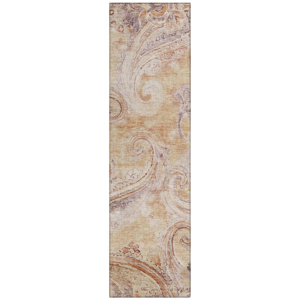 Chantille Machine Washable Indoor/Outdoor Abstract ACN2747 Copper 2 ft. x 7 ft. Runner Rug price history on PriceWatchPro