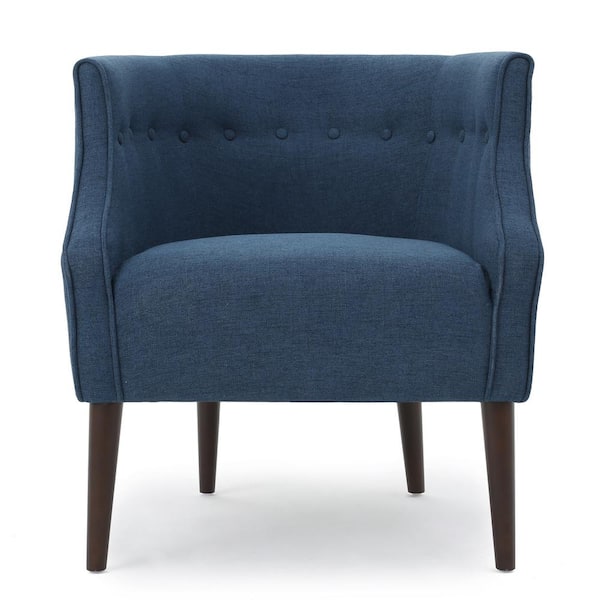 Raphael Navy Blue Fabric Club Chair