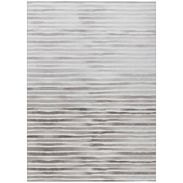 Addison Rugs Surfside 10 ft. x 14 ft. Gray Geometric Indoor/Outdoor Area Rug