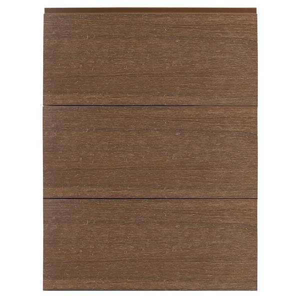 NewTechWood All Weather System 1/2 in. x 5.5 in. x 16 ft. Peruvian Teak Tongue and Groove Composite Wood Siding