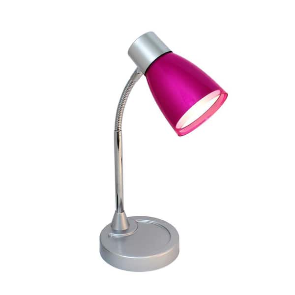 LimeLights Flashy 15 in. Metallic Pink Flexible Gooseneck 3W LED Desk Lamp
