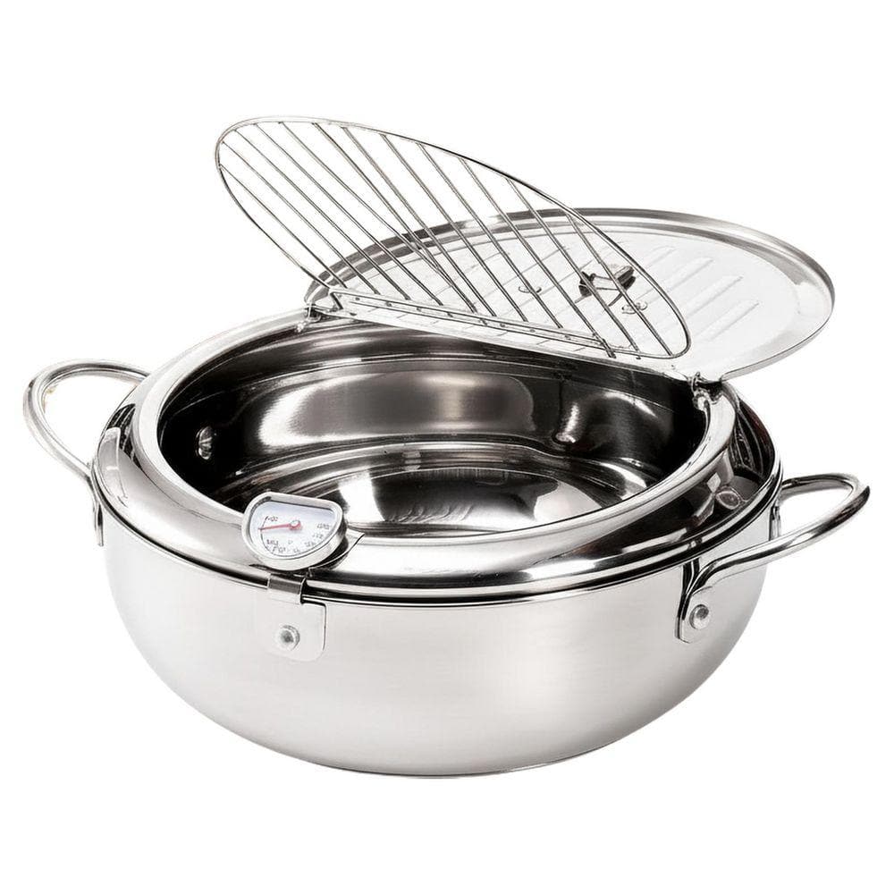3.4 qt. Stainless Steel Stock Pot in Silver with Lid and