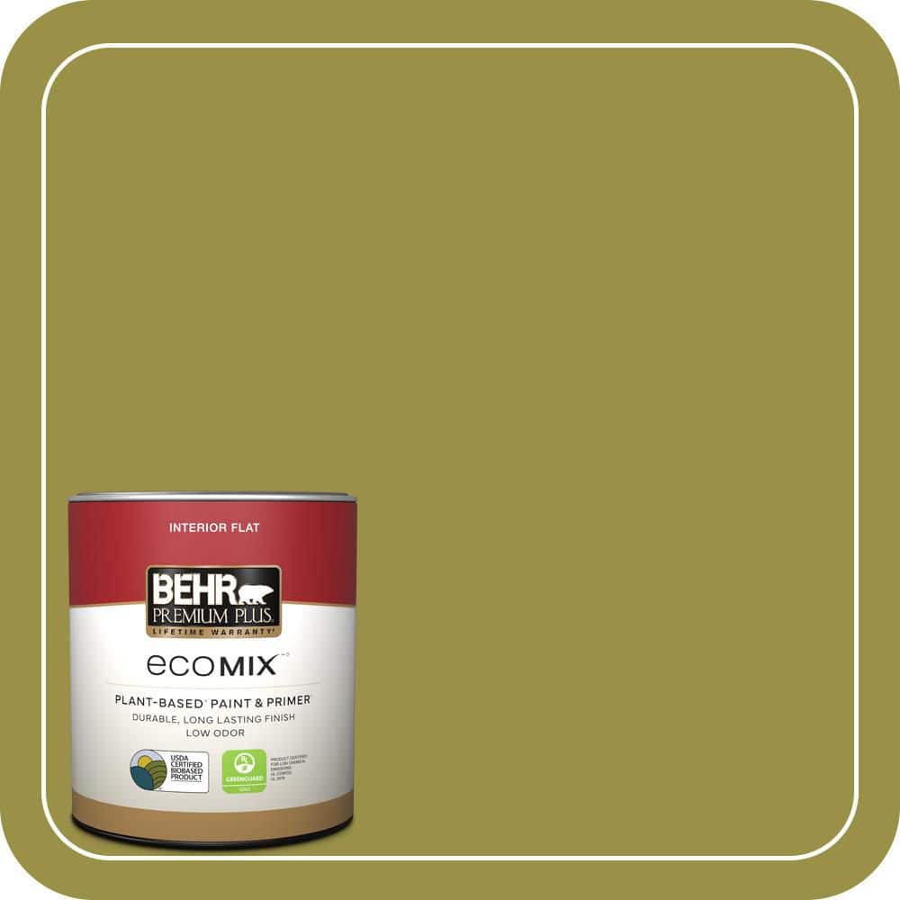 1 qt. Home Decorators #HDC-FL13-8 Tangy Dill Flat EcoMix Plant-Based Interior Paint & Primer price history on PriceWatchPro