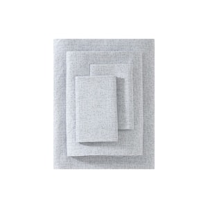 Fragments 4-Piece Gray Cotton King Sheet Set