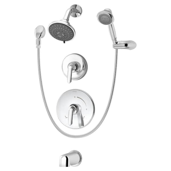 Symmons Elm Single-Handle 3-Spray Tub and Shower Faucet in Chrome (Valve Included)