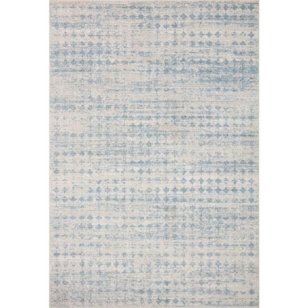 Loloi Kamala Sky/Dove 2 ft. 7 in. x 10 ft. Transitional Runner Rug