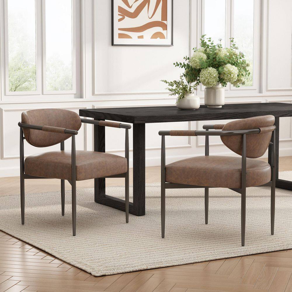 Brown Finish Metal Outdoor Dining Chair (Set of 2) price history on PriceWatchPro