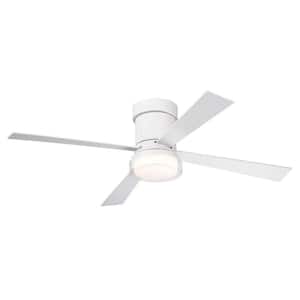 48 in. Smart Indoor White Standard Ceiling Fan with Remote Bright Integrated LED and 6 Adjustable Wind Speeds