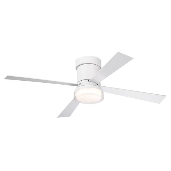 FIRHOT 48 in. Smart Indoor White Standard Ceiling Fan with Remote Bright Integrated LED and 6 Adjustable Wind Speeds