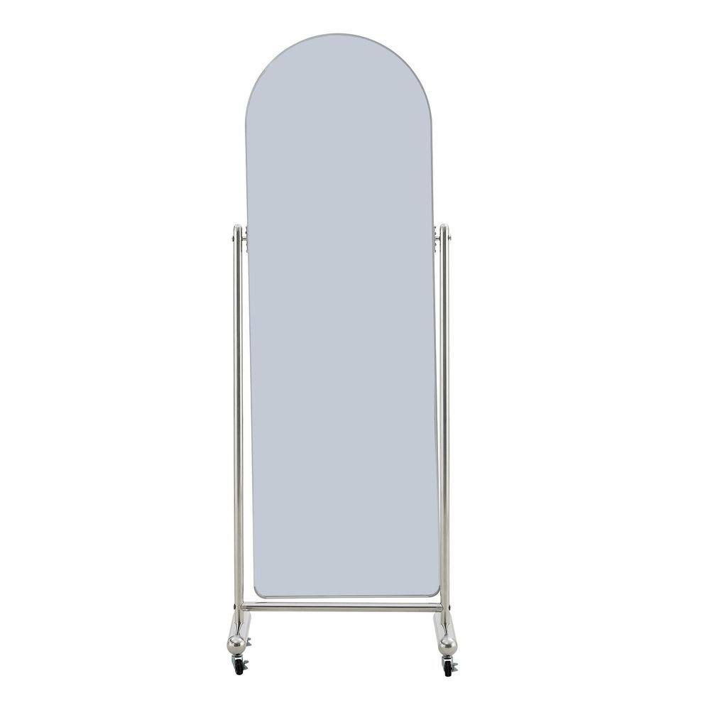 High-Quality Silver 23.6 in. W x 65.3 in. H Rectangle Glass Full Length Mir