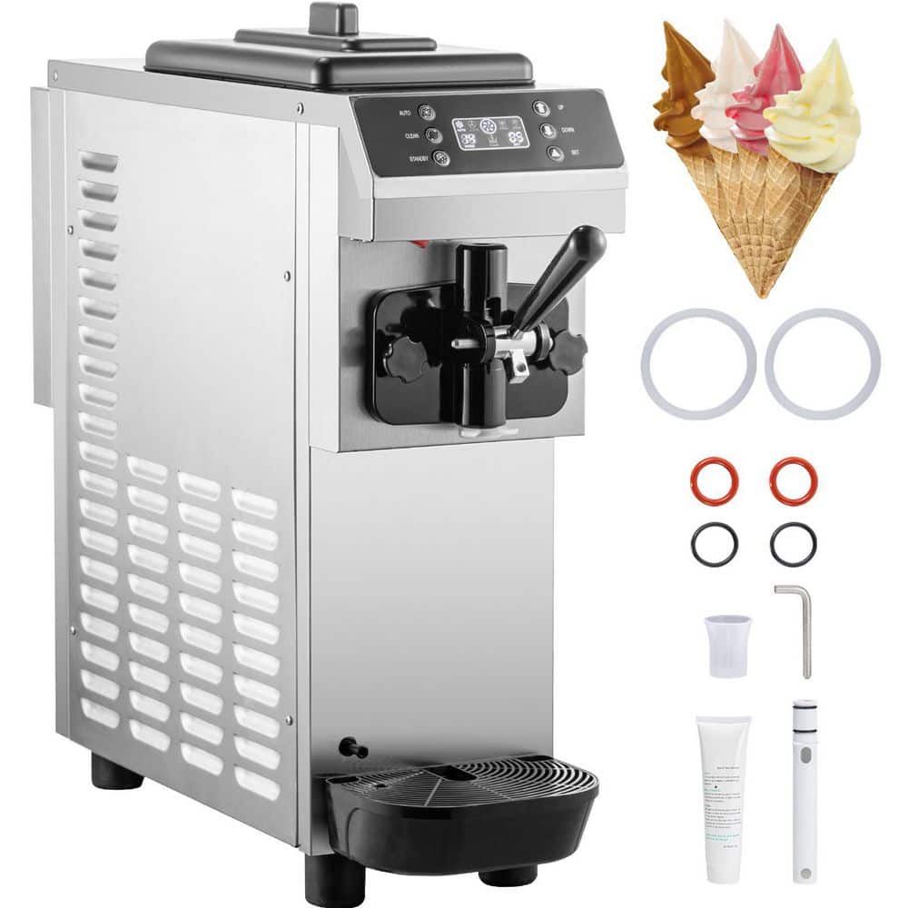 VEVOR Commercial Soft Ice Cream Machine 1200 Watt Countertop Yogurt Maker  Machine 3.4Gal./H Single-Flavor Gelato Machine BJLJRZDTDYLM00001V1 The  Home Depot