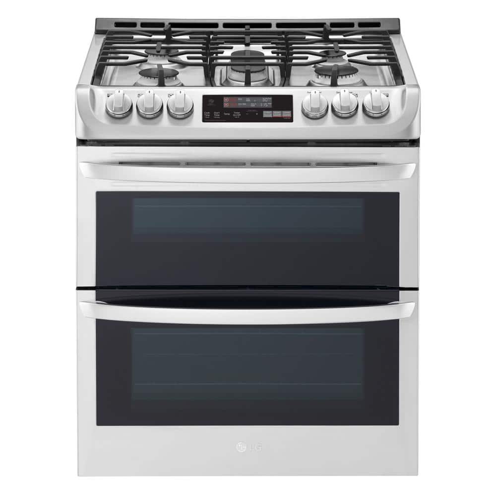 LG Electronics 6.9 cu. ft. Smart Double Oven Slide In Gas Range with