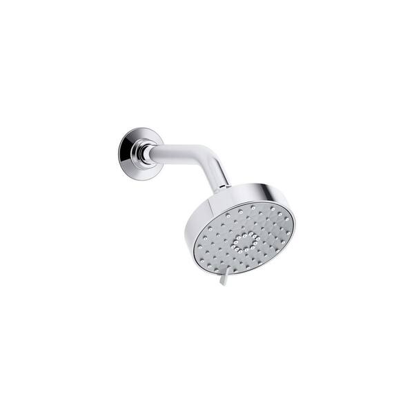 Kohler Awaken 3 Spray Patterns 43 In Single Wall Mount Fixed Shower Head In Polished Chrome