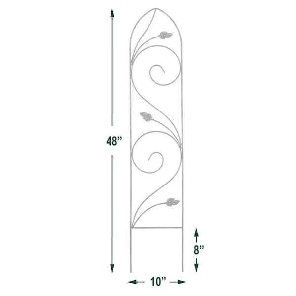 Arcadia Garden Products - Autumn Leaf 48 in. x 10 in. Metal Trellis