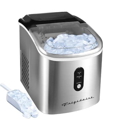 26 lb. Freestanding Ice Maker in Stainless Steel