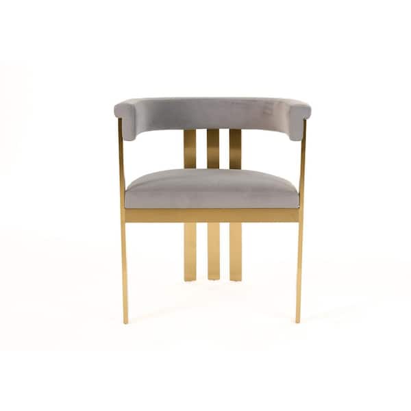 MR MODREST Pontiac Modern Grey Velvet Dining Chair