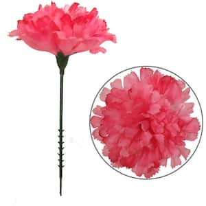 7 in. Hot Pink Indoor/Outdoor Artificial Carnation Flower 200 Count Floral Arrangement Floral Home by Artificial Flowers